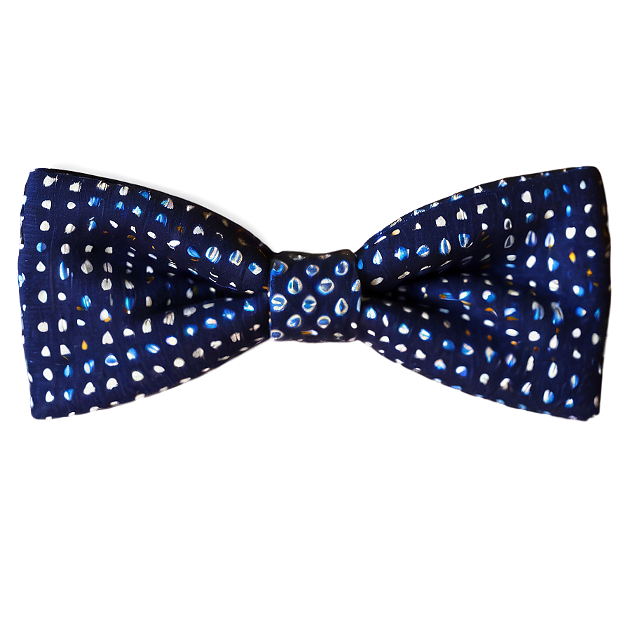 Blue Polka Dot Bow Tie Png 05252024 PNG