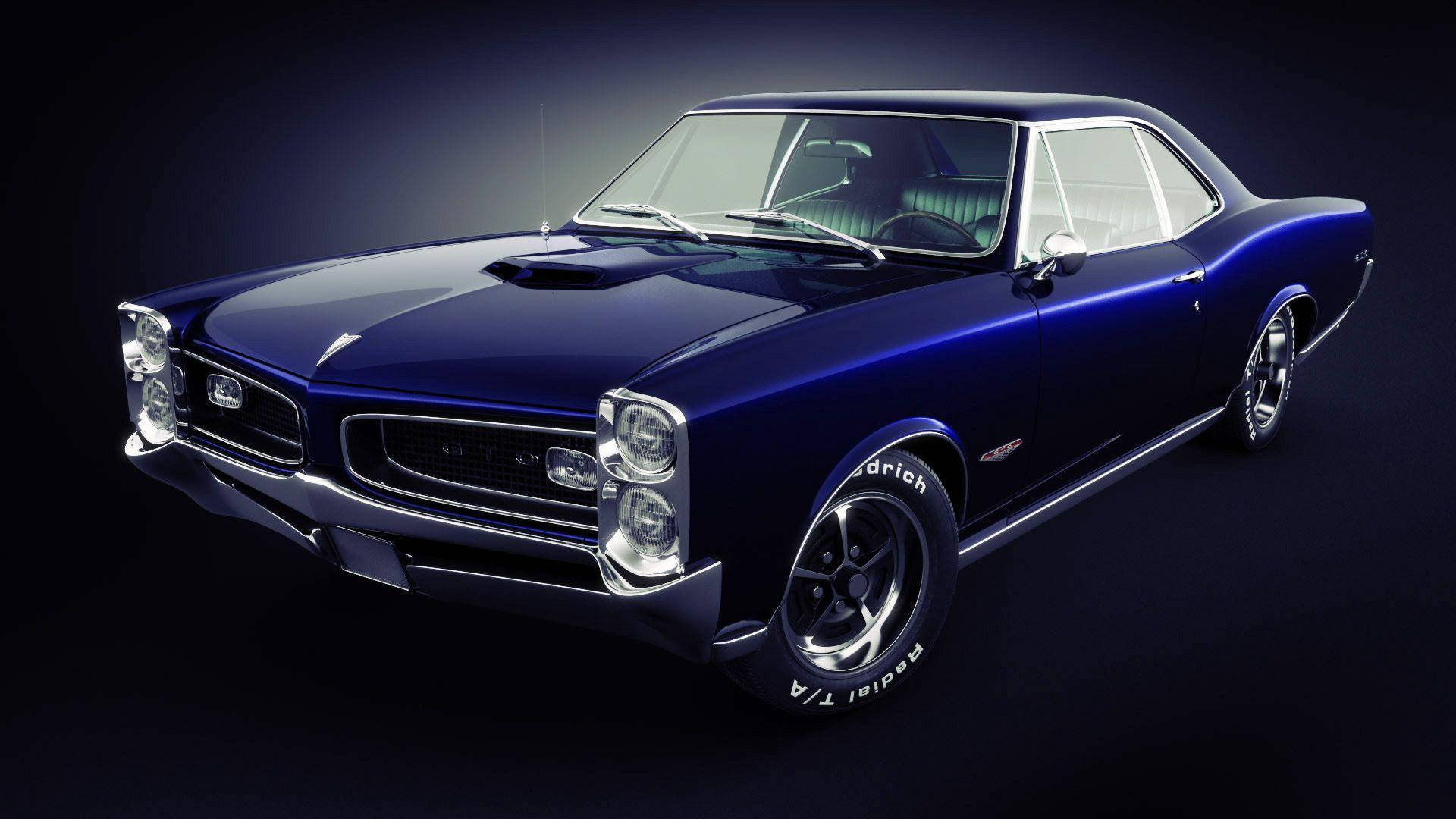 Majestic Blue Pontiac LeMans Car Wallpaper