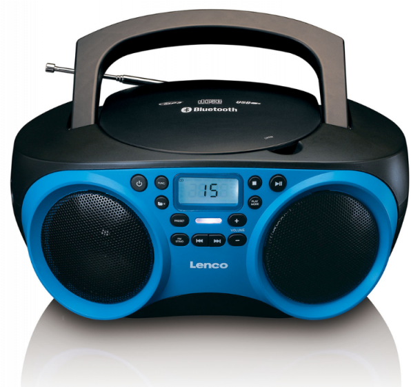 Blue Portable Boombox Radio PNG