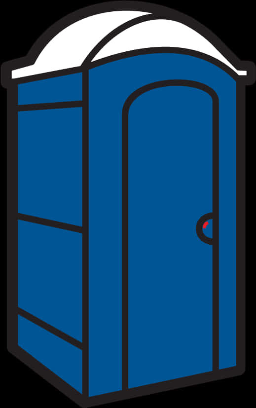 Blue Portable Toilet Vector PNG