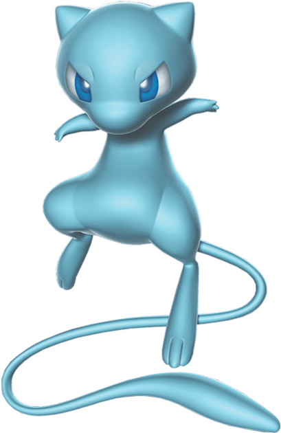 Blue Psychic Pokemon3 D Render PNG