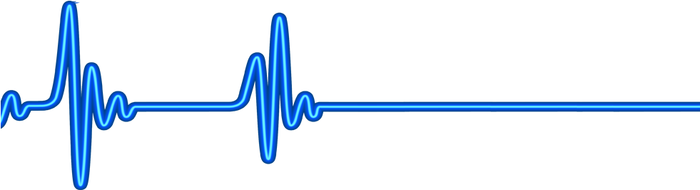 Blue Pulse Wave Graphic PNG