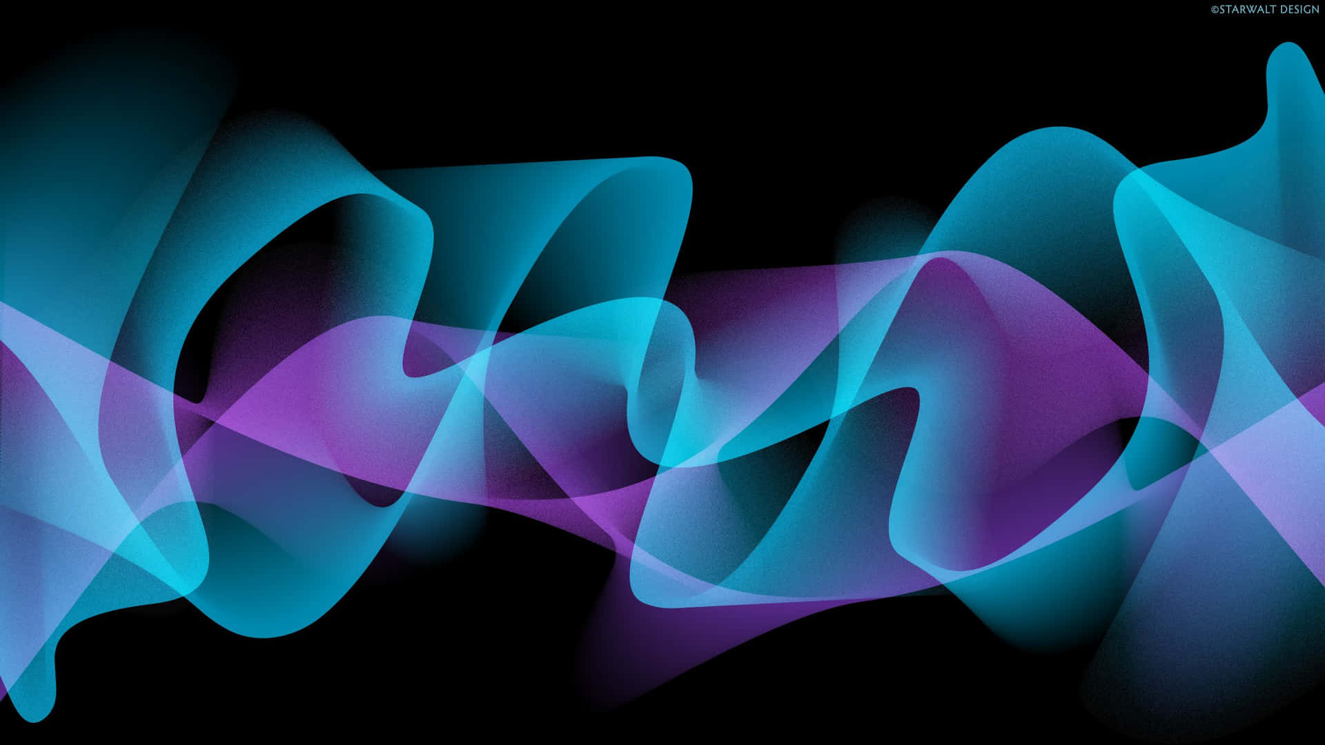 Abstraktgeometrisk Skrivbordsbakgrund Med Blåa Och Lila Nyanser. Wallpaper