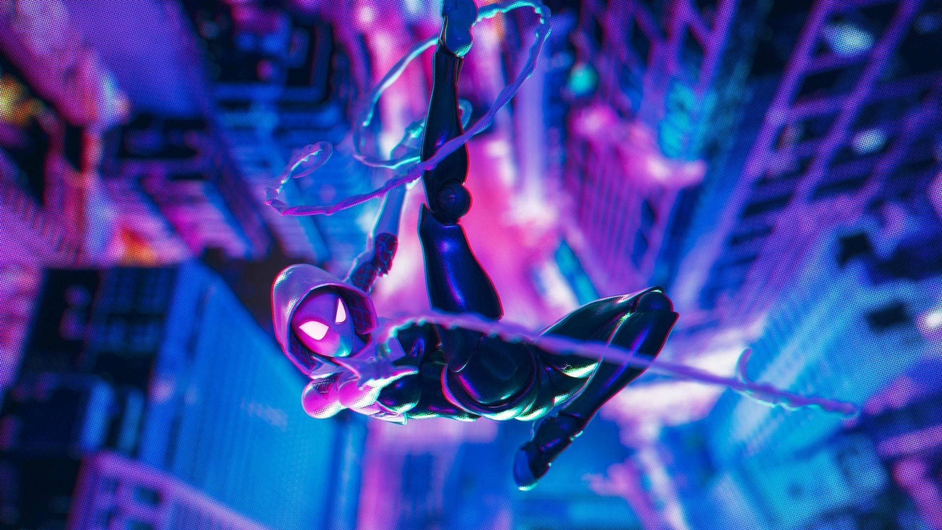 Spider Gwen Web-Slinging Wallpaper