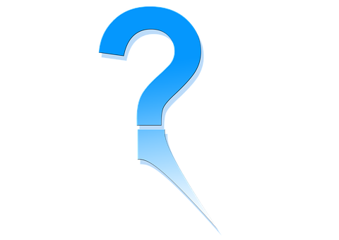 Blue Question Mark Black Background PNG