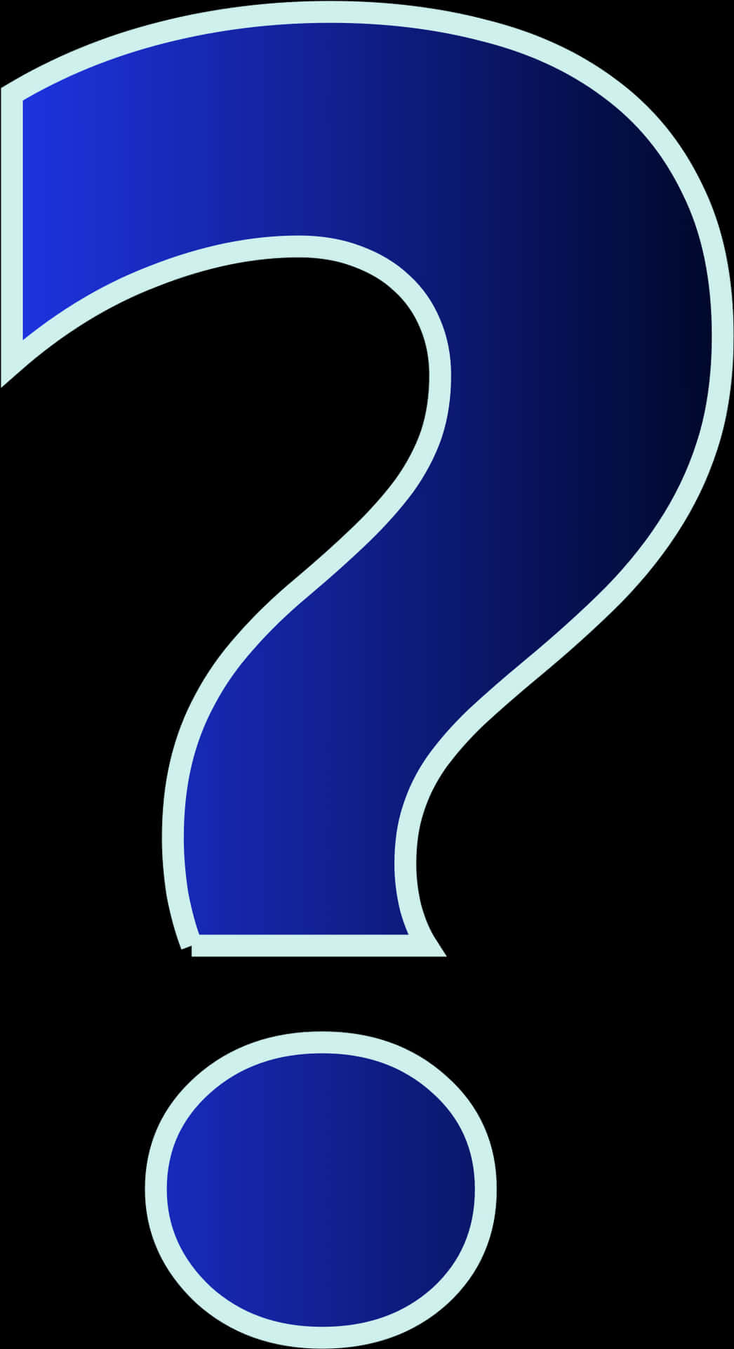 Blue Question Mark Graphic PNG