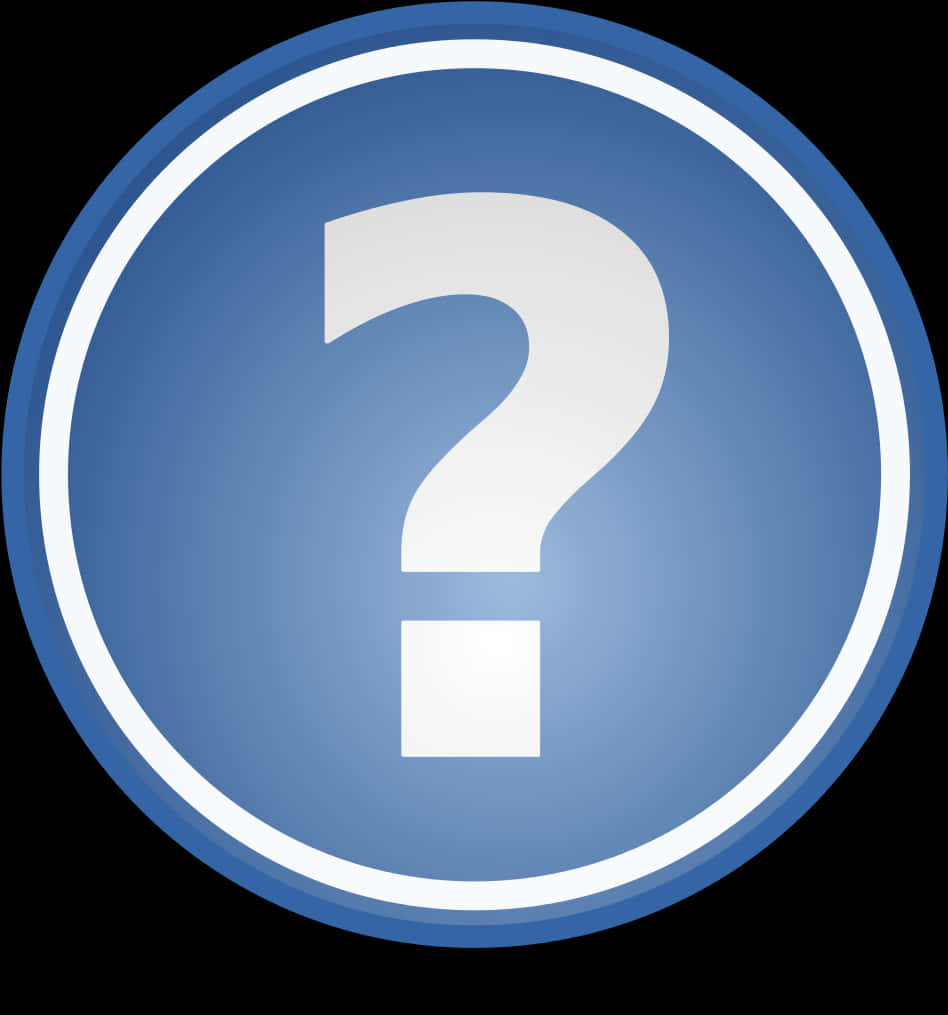 Blue Question Mark Icon PNG