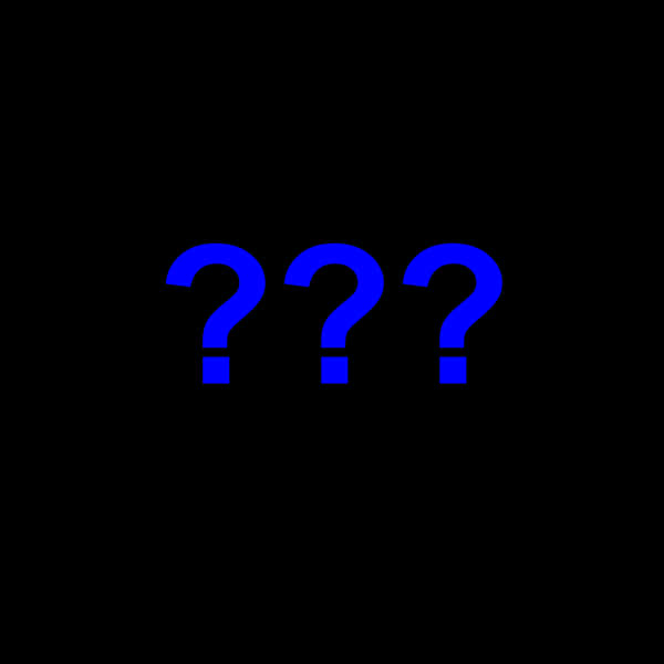 Blue Question Marks Black Background PNG