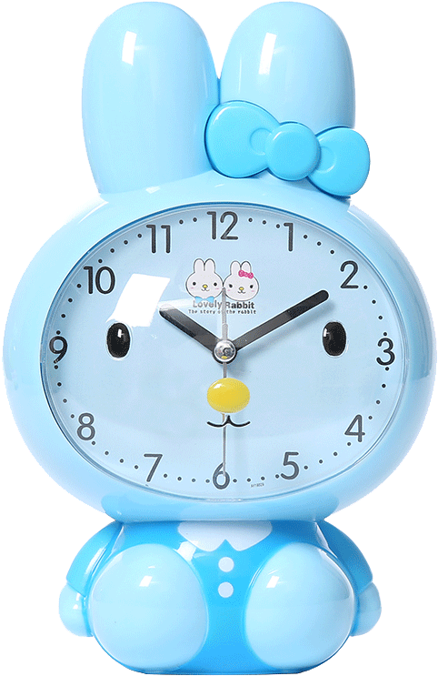 Blue Rabbit Alarm Clock PNG