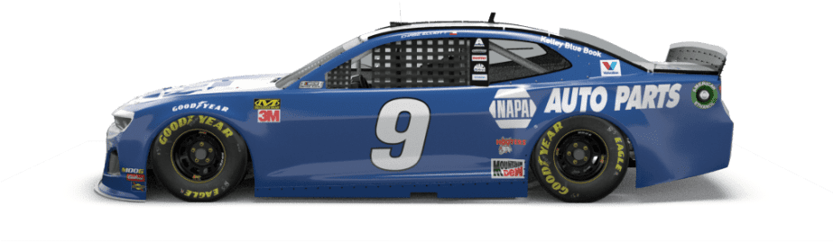 Blue Race Car Number9 PNG