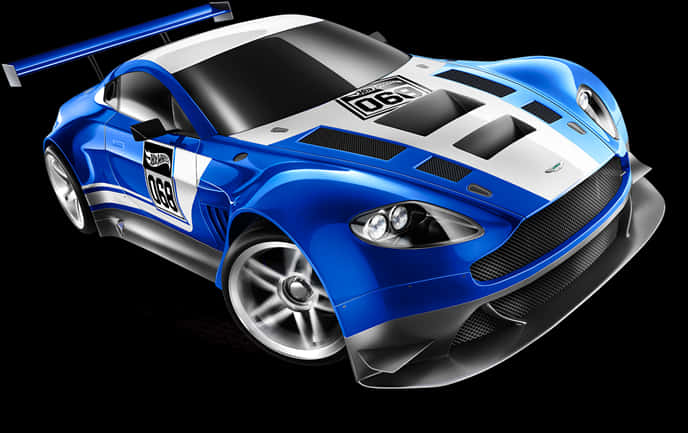 Blue Racing Car Rocket League PNG