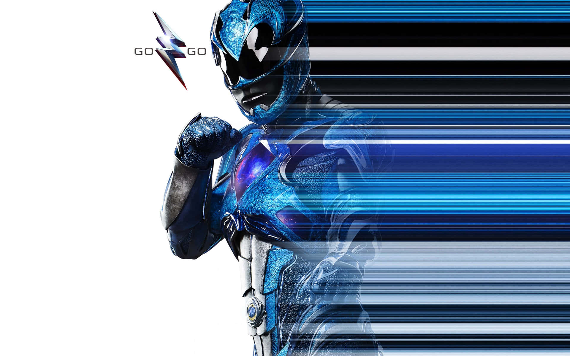 Blue Ranger Dynamic Pose Wallpaper