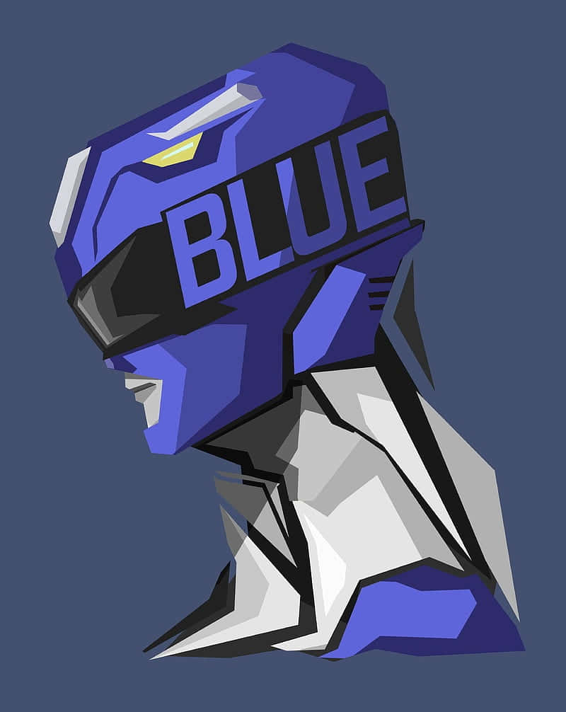 Blue Ranger Geometric Art Wallpaper