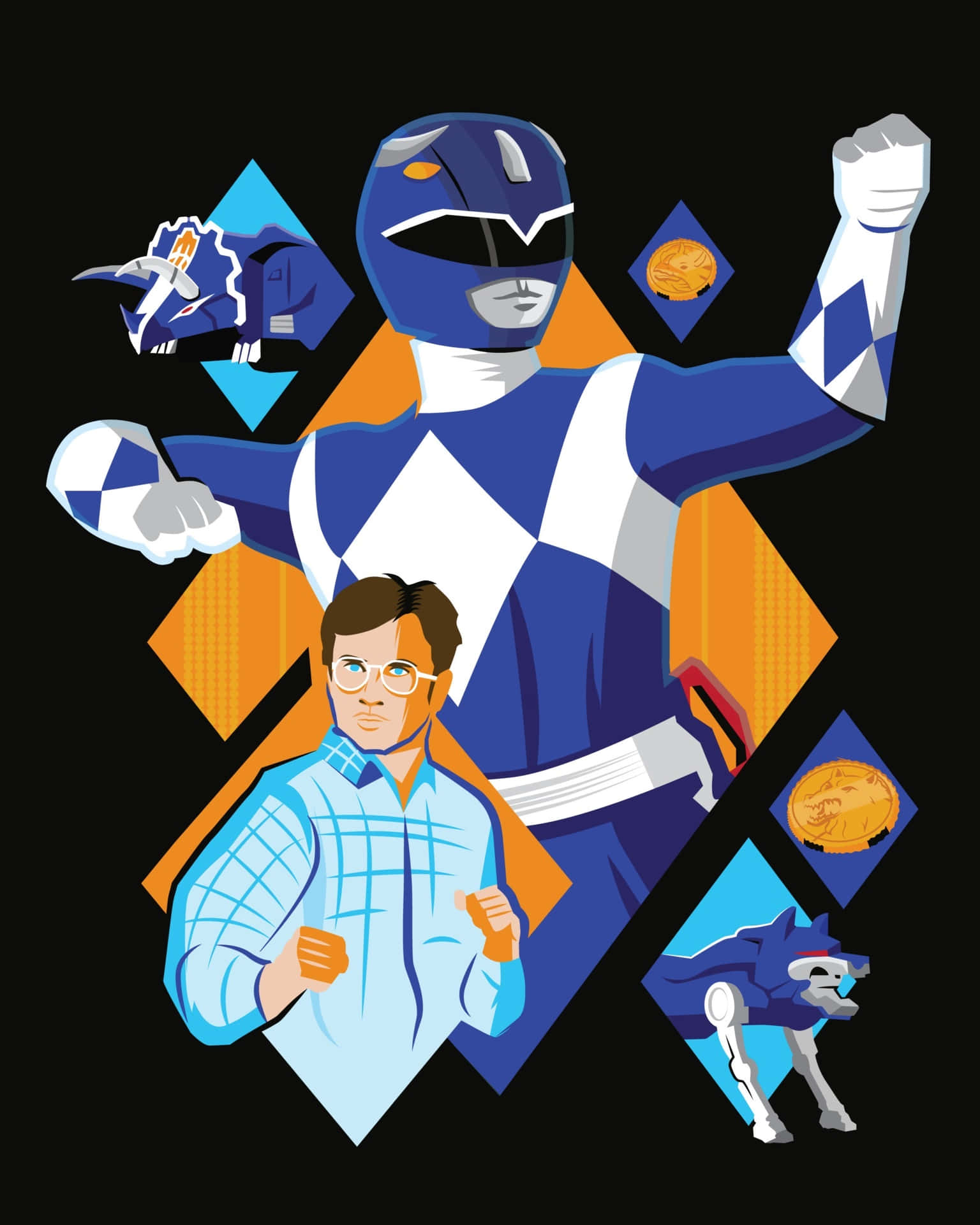 Blue Ranger Heroand Identity Wallpaper