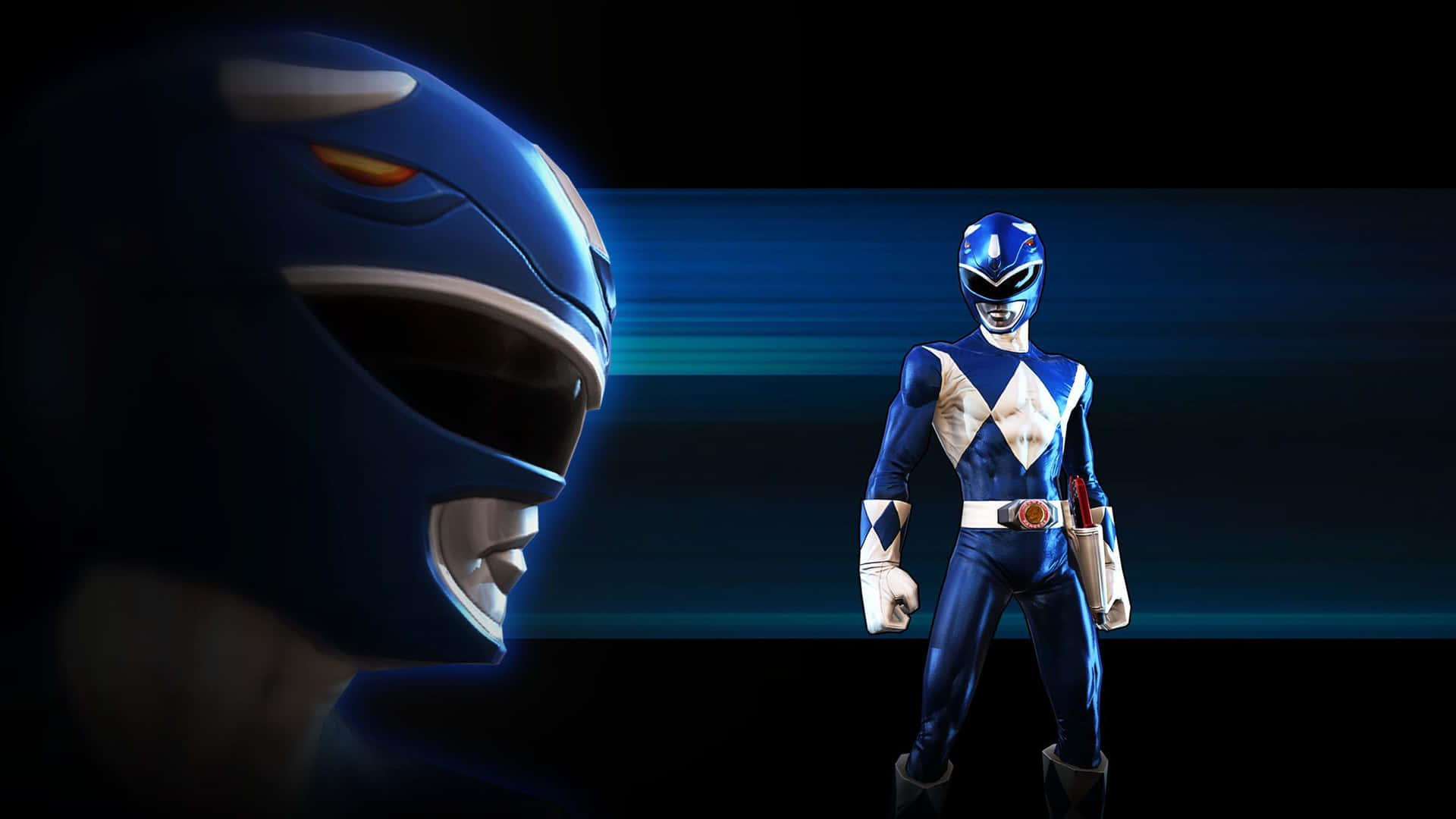 Blue Ranger Power Pose Wallpaper