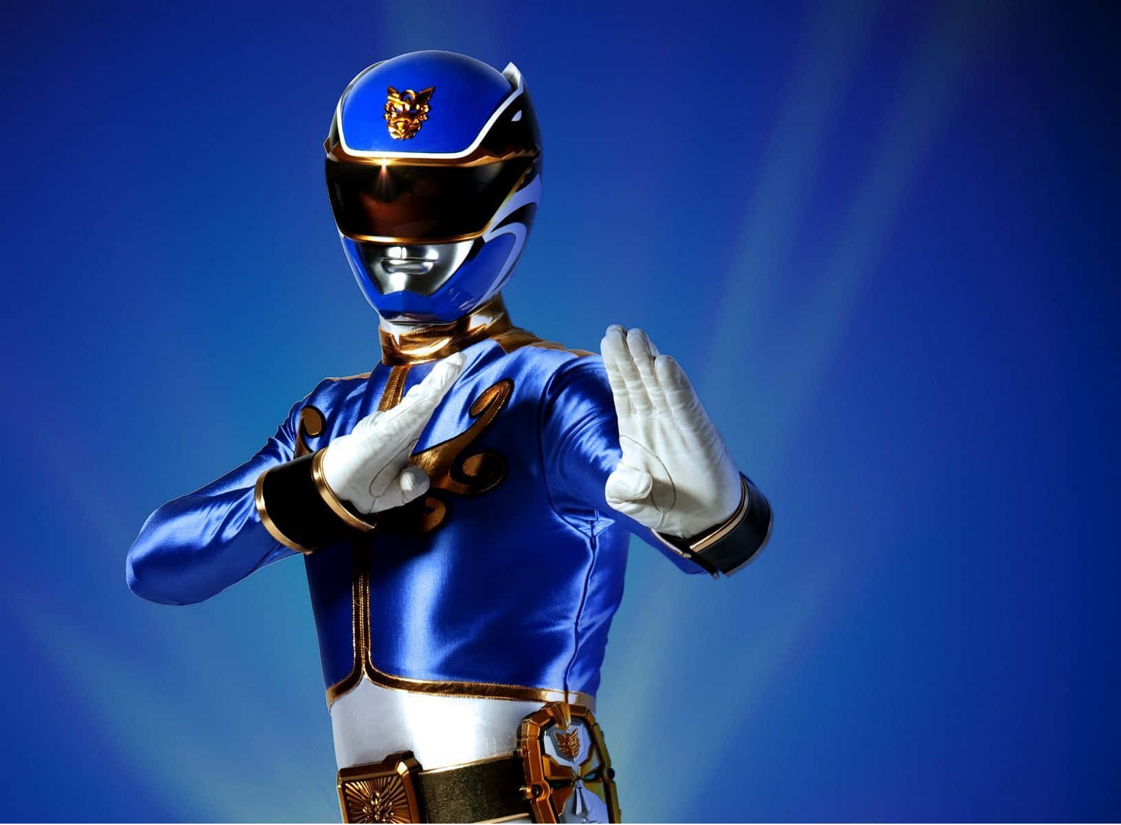 Download Blue Ranger Power Pose Wallpaper | Wallpapers.com