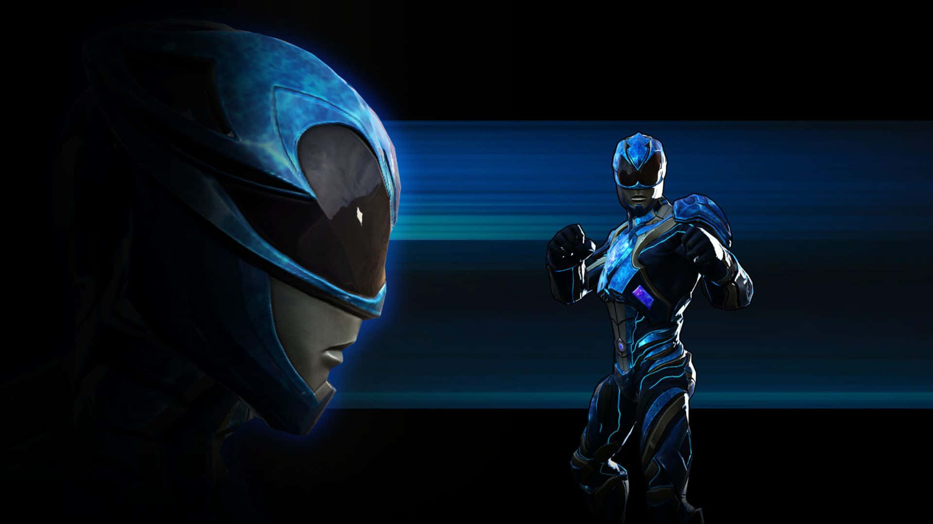 Blue Ranger Power Pose Wallpaper