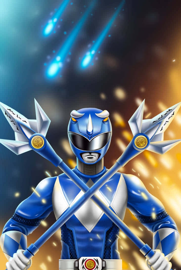 Blue Ranger Power Stance Wallpaper