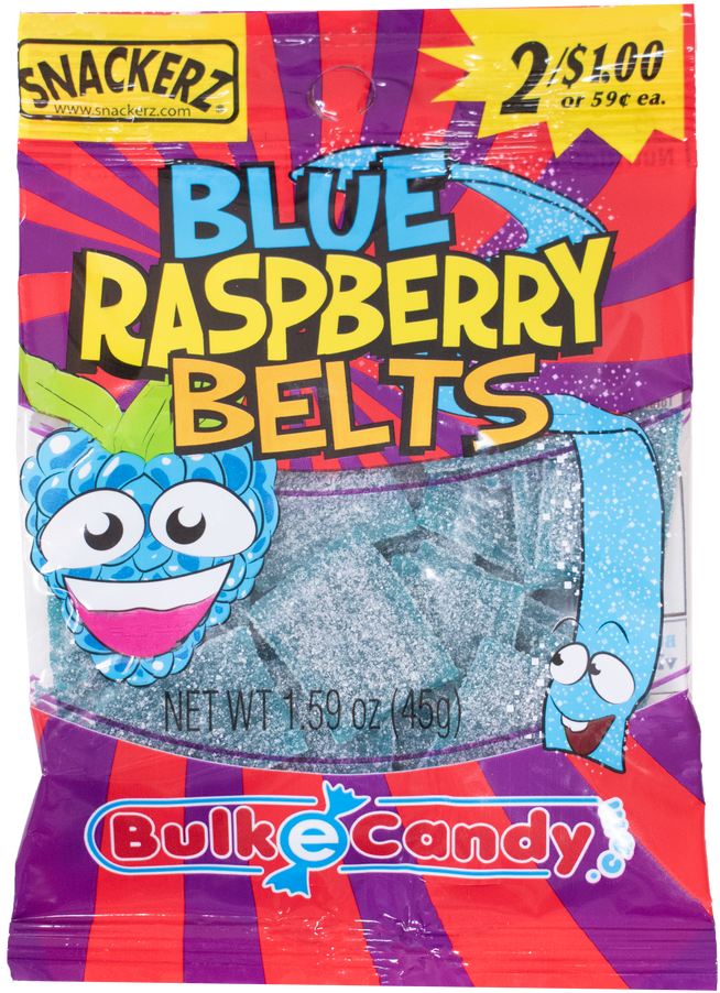 Blue Raspberry Belts Candy Package PNG