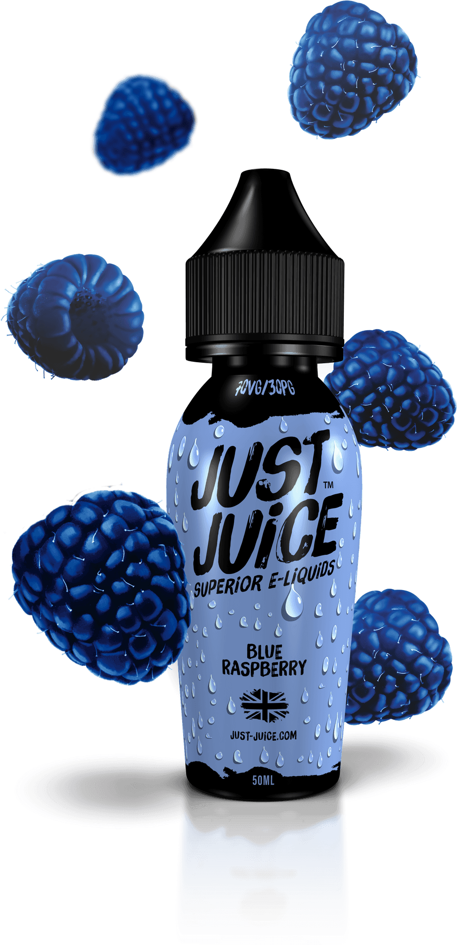 Blue Raspberry Vape Juice Bottle PNG