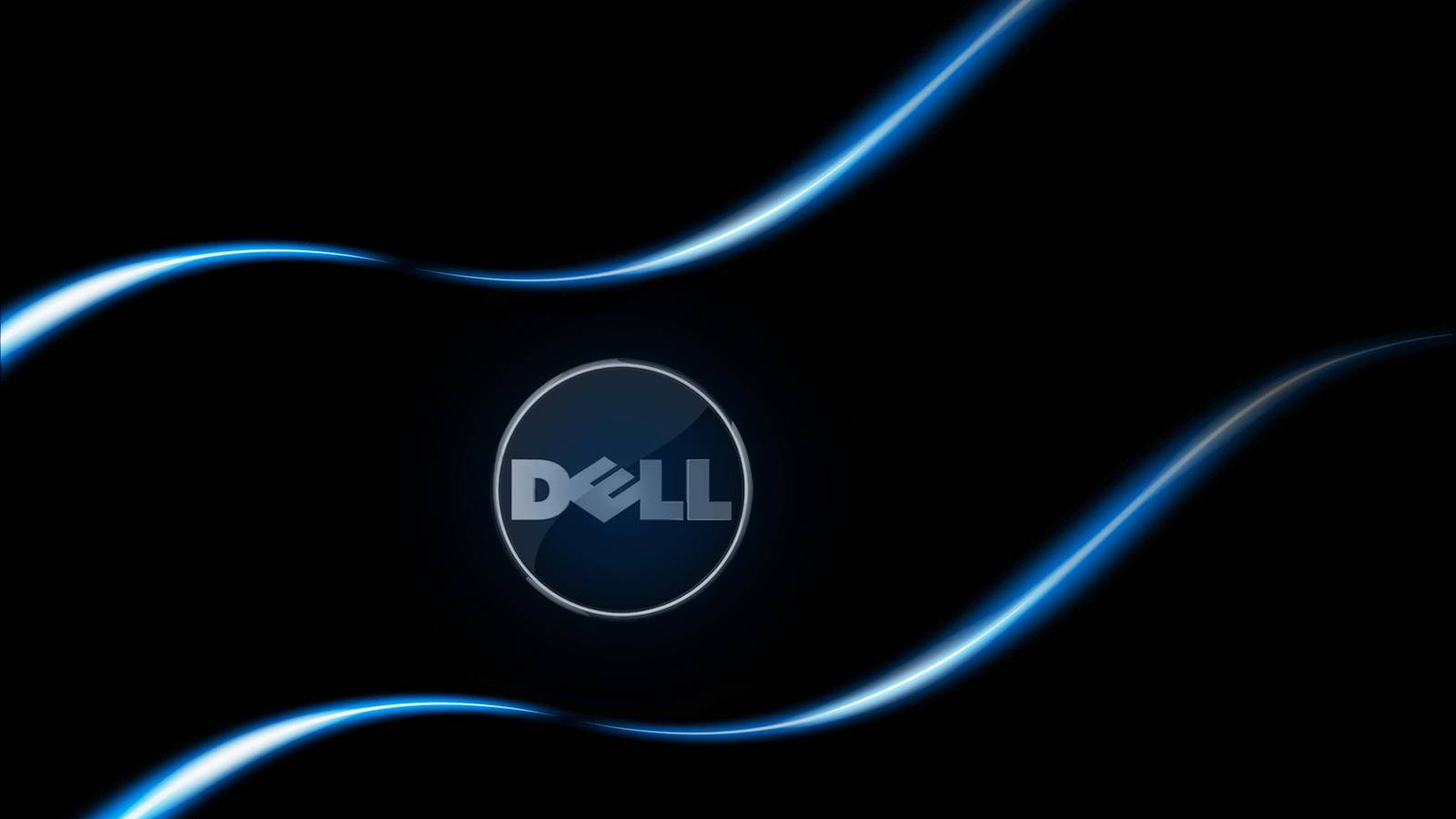 Blue Rays With Dell Hd Logo Wallpaper