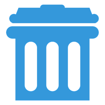 Blue Recycle Bin Icon PNG