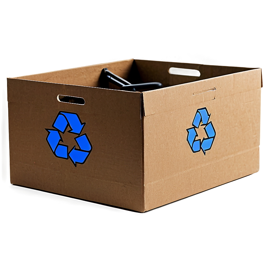 Blue Recycle Box Png 06252024 PNG