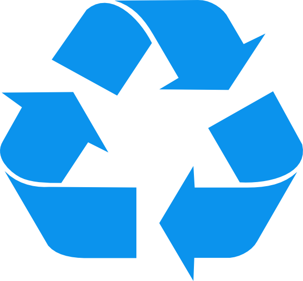 Blue Recycle Symbol PNG