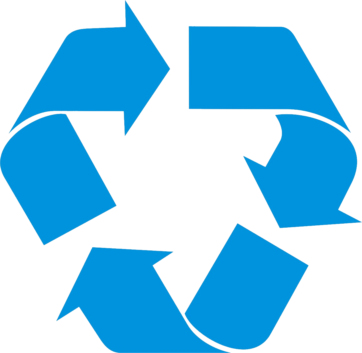 Blue Recycle Symbol PNG