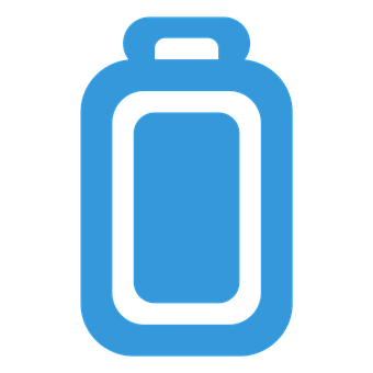 Blue Recycling Bin Icon PNG