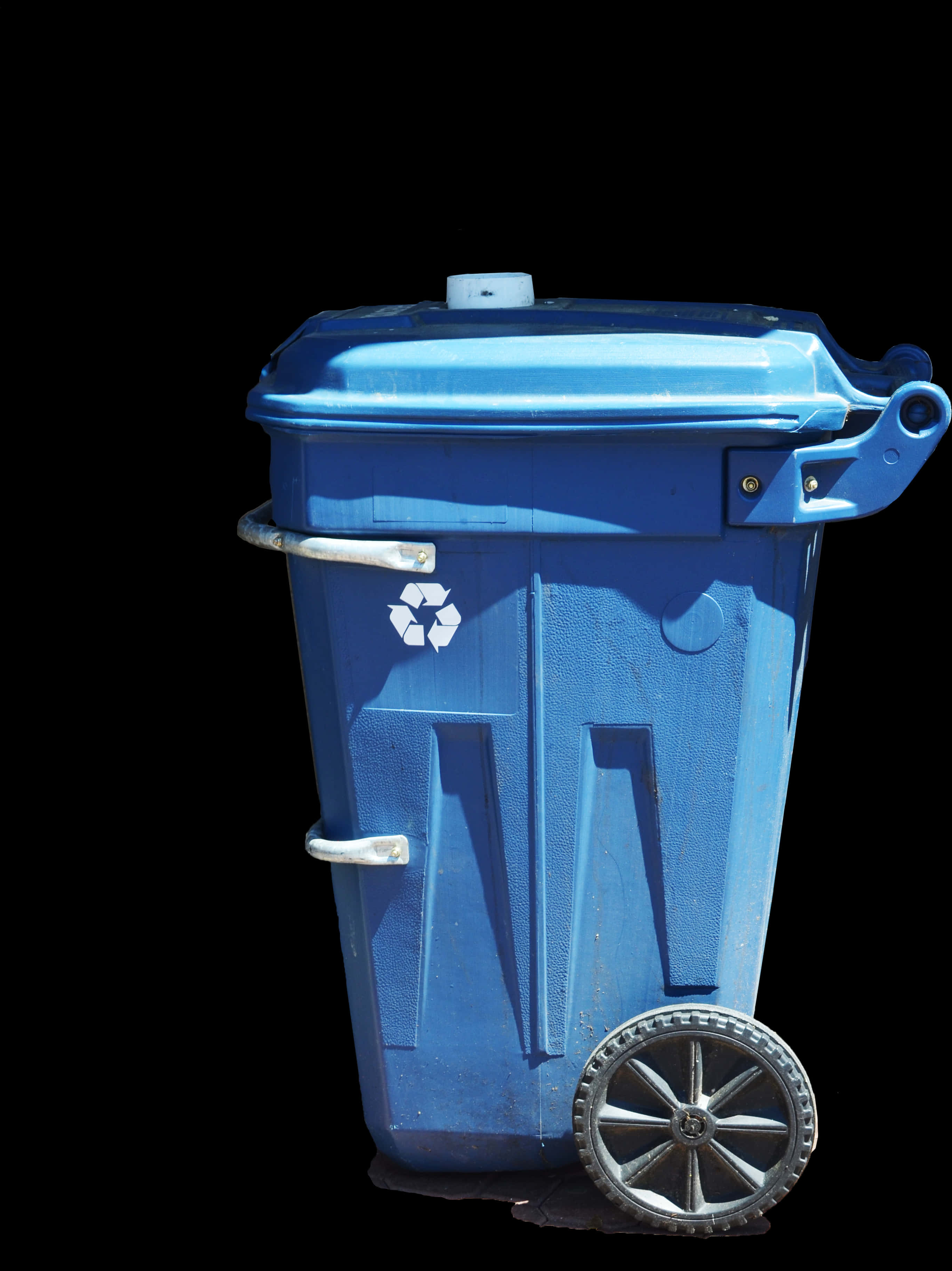 Blue Recycling Bin Isolated PNG