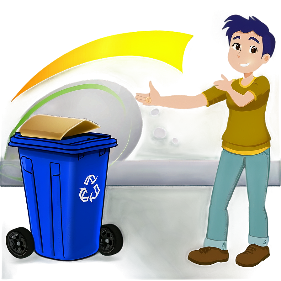 Blue Recycling Bin Png Gch11 PNG