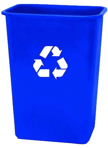 Blue Recycling Bin Recycle Symbol PNG