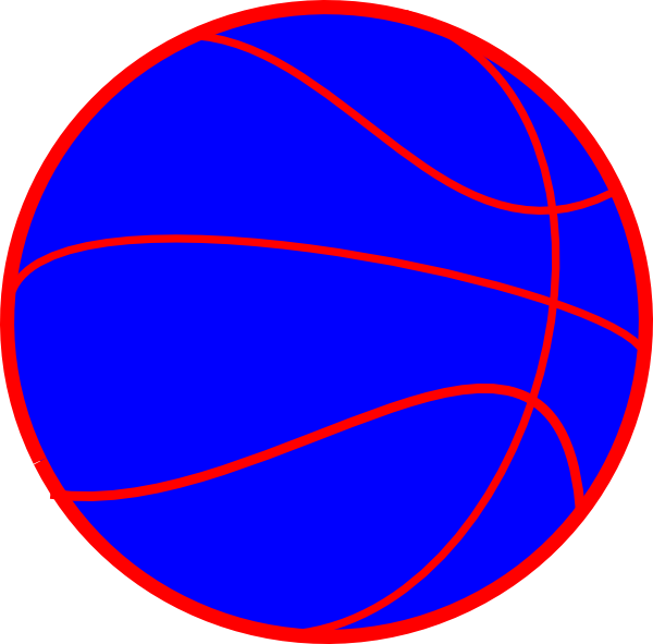 Blue Red Basketball Clipart PNG