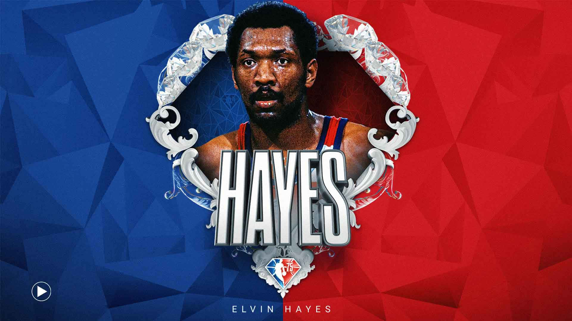 Blue Red Graphic Elvin Hayes Wallpaper