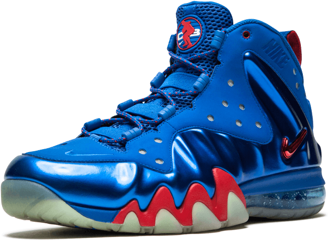 Blue Red High Top Basketball Sneaker PNG