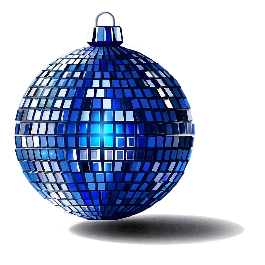 Blue Reflective Disco Ball PNG