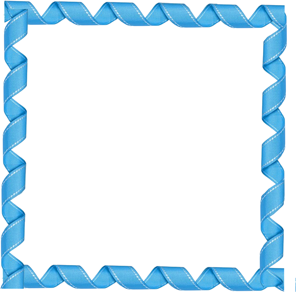 Blue Ribbon Style Frame PNG