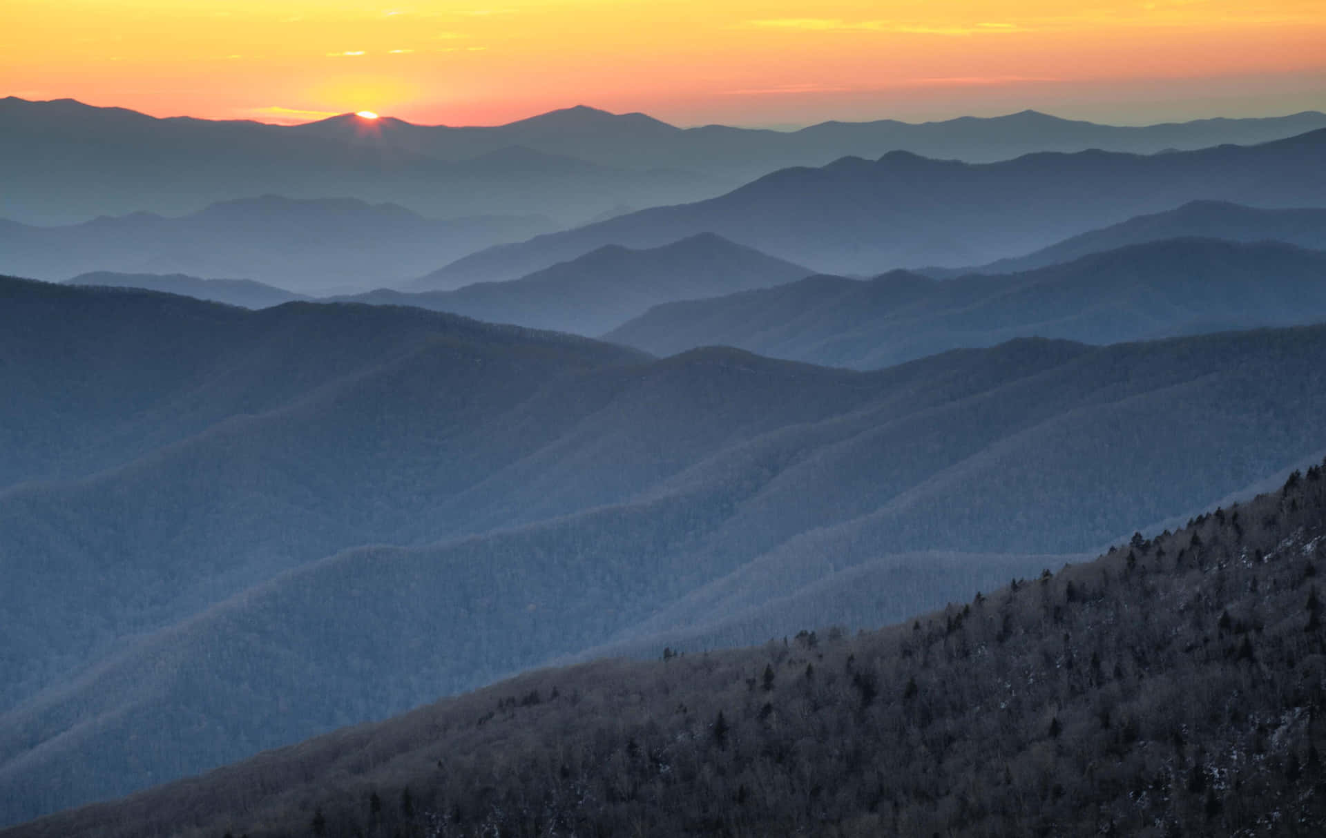 "The stunning beauty of the Blue Ridge Mountains". Wallpaper