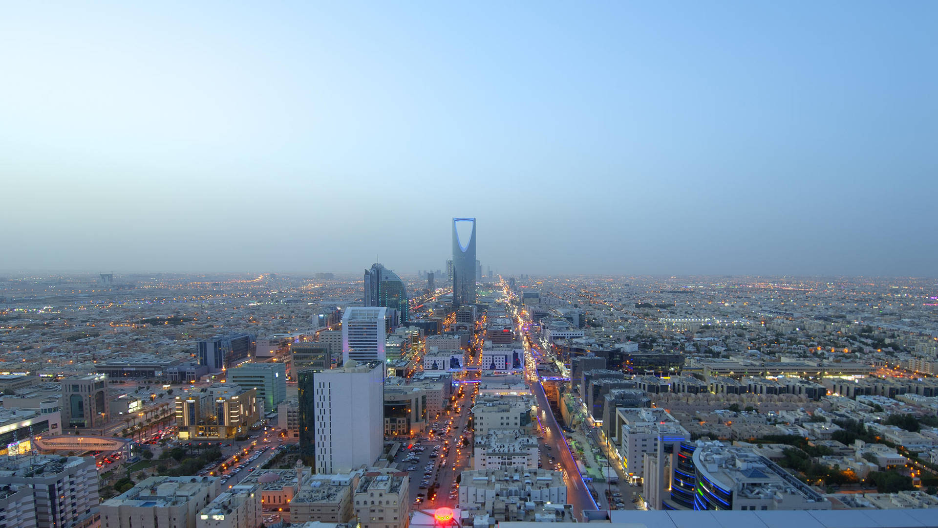 Laciudad De Riyadh En Azul Fondo de pantalla