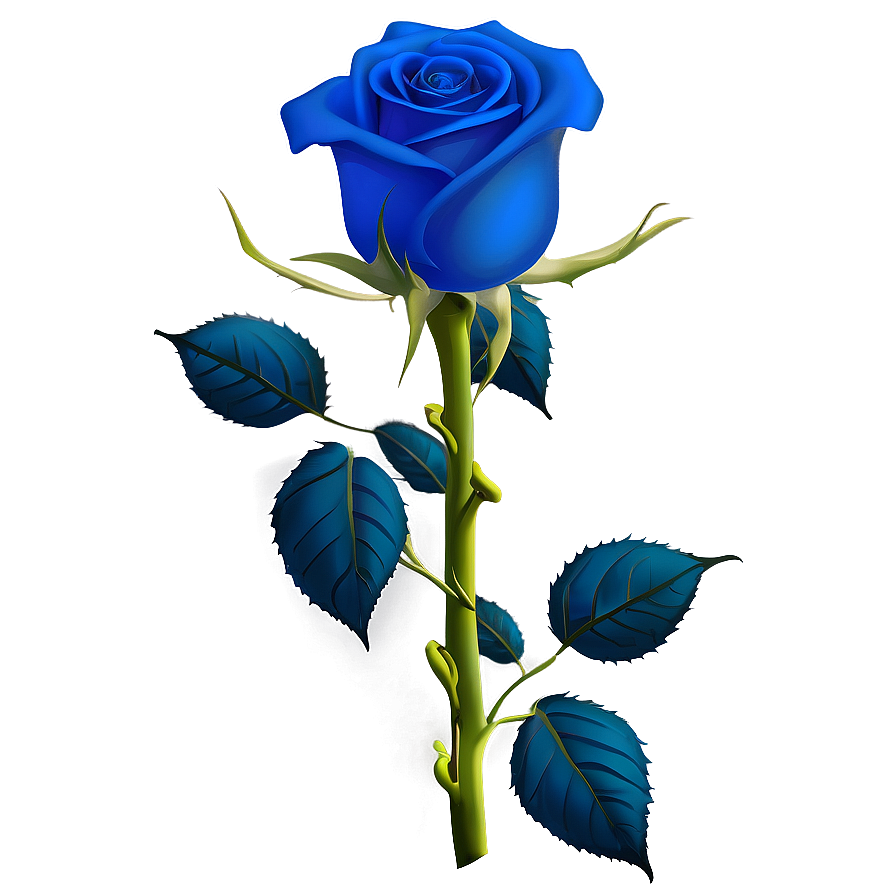 Download Blue Rose Bud Png Cel68 | Wallpapers.com