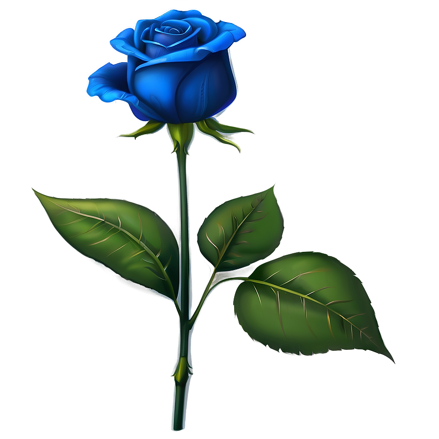 Download Blue Rose Illustration Png 25 | Wallpapers.com