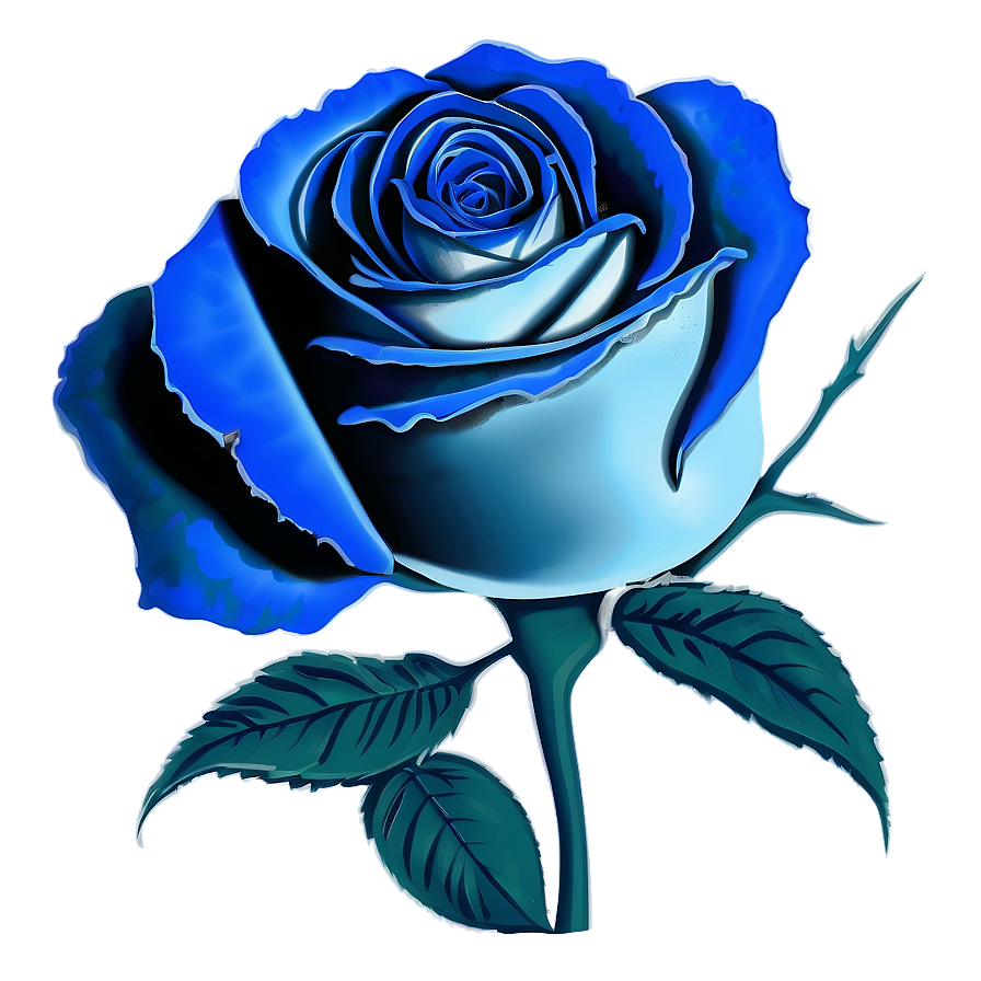 Blue Rose Outline Png Jbx13 PNG