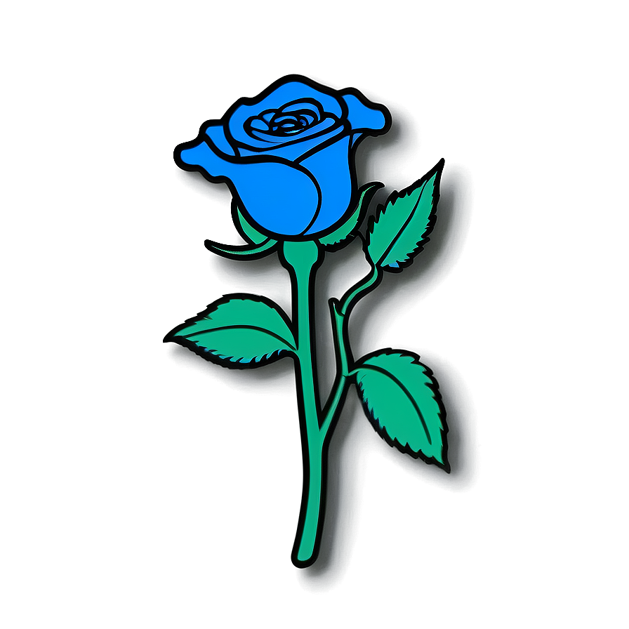 Blue Rose Outline Png Qwm51 PNG