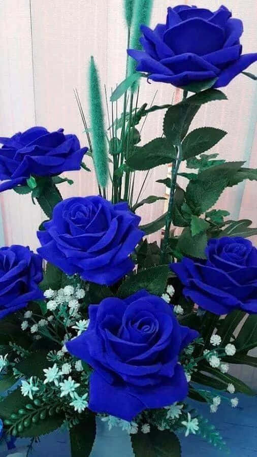 Majestic Blue Rose in Full Bloom