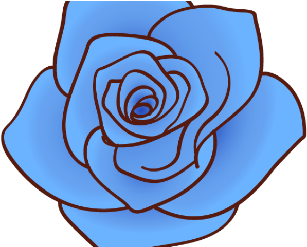 Blue Rose Vector Art.png PNG