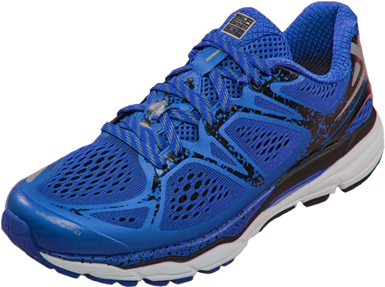 Blue Running Shoe Side View PNG