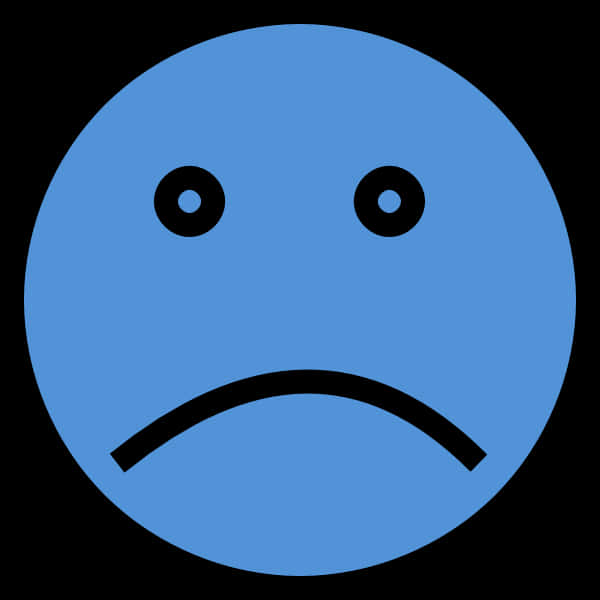 Blue Sad Face Emoji PNG