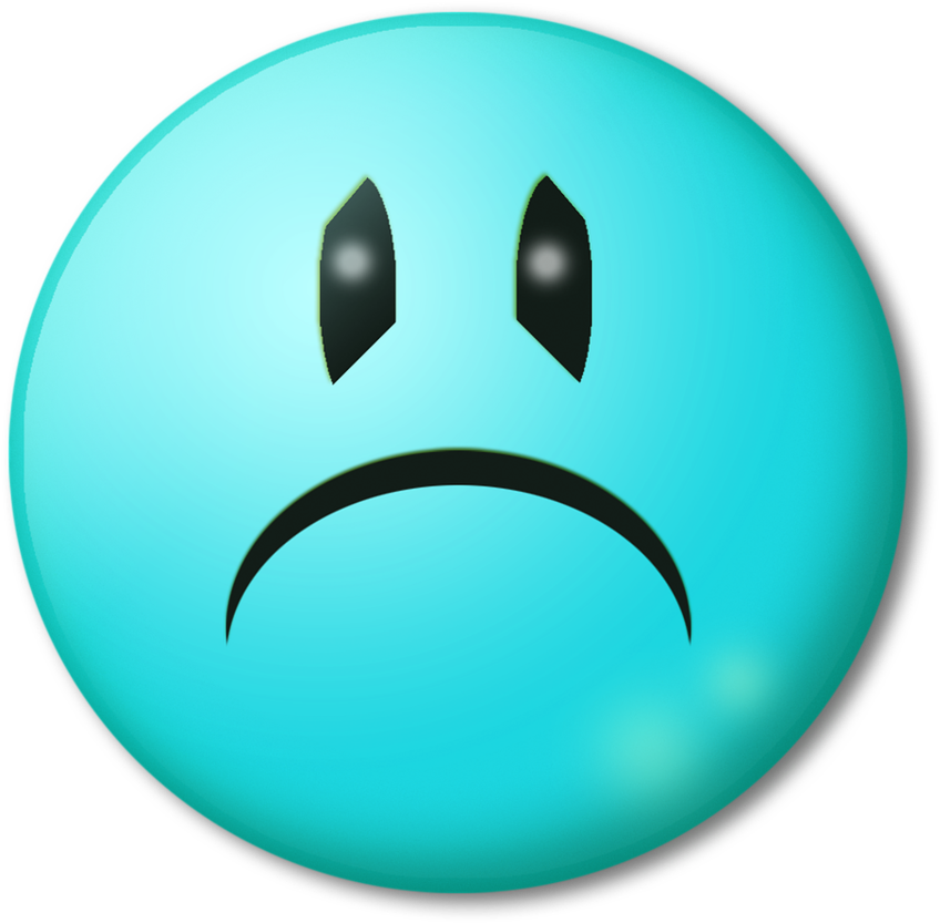 Blue Sad Face Emoji.png PNG