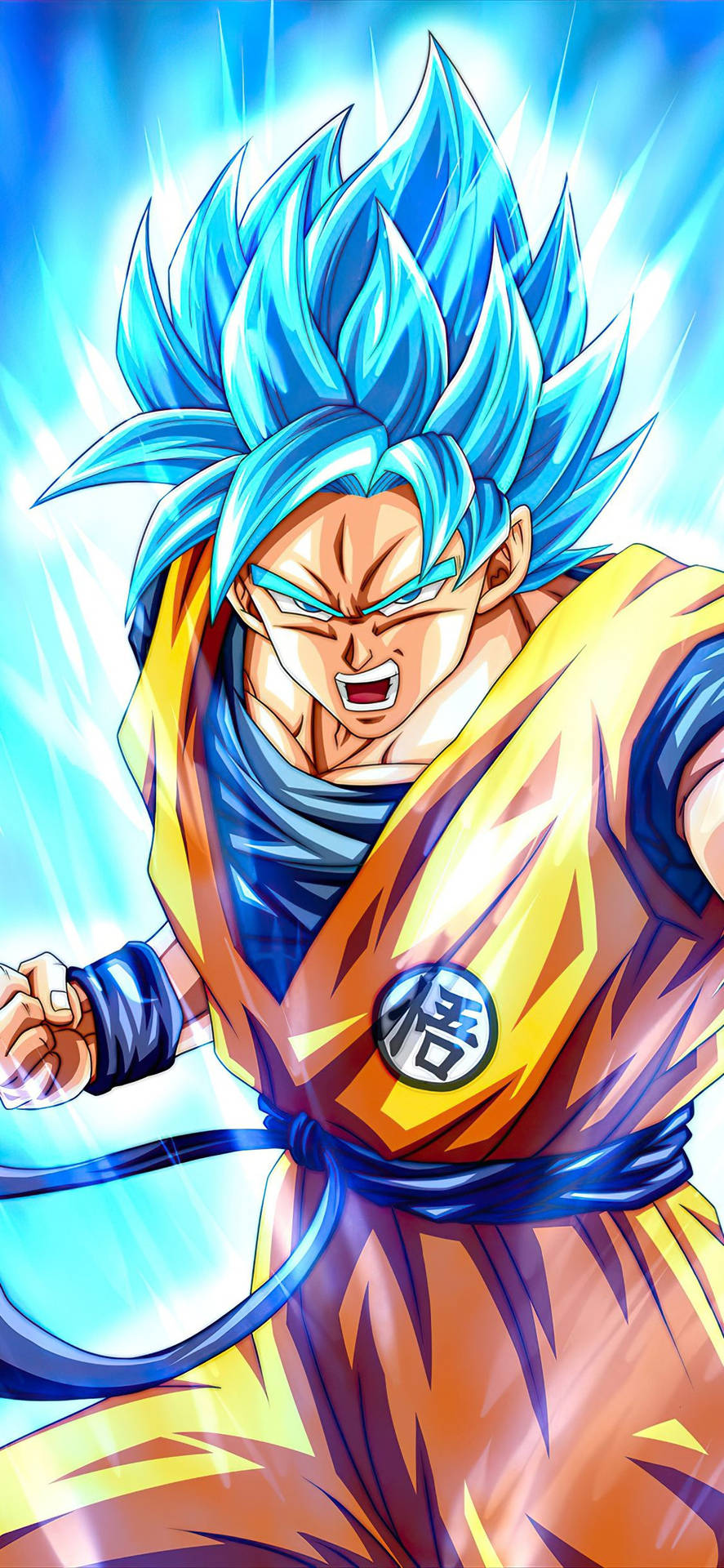 Blue Saiyan Son Goku Iphone Background